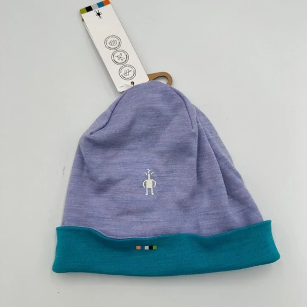 Smartwool Kids Thermal Reversible Cuffed Beanie‎ Purple Mist Heather SW018019A17